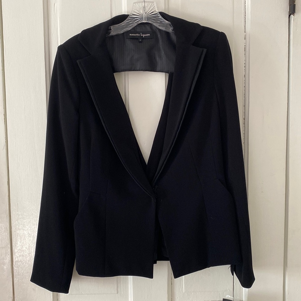 Le Smoking Jacket Cut Out Back by Nanette Lepore 8 NWT
